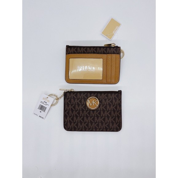 Michael Kors Handbags - MICHAEL KORS Fulton Small Top Zip Coin Pouch ID Card Case Wallet NWT Org $98